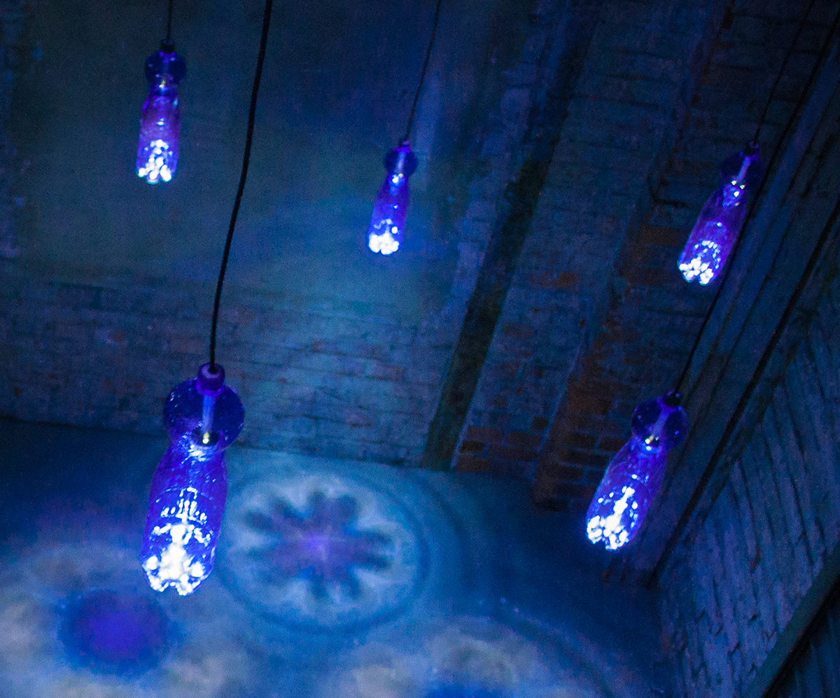 LED-lamps made of plastic bottles