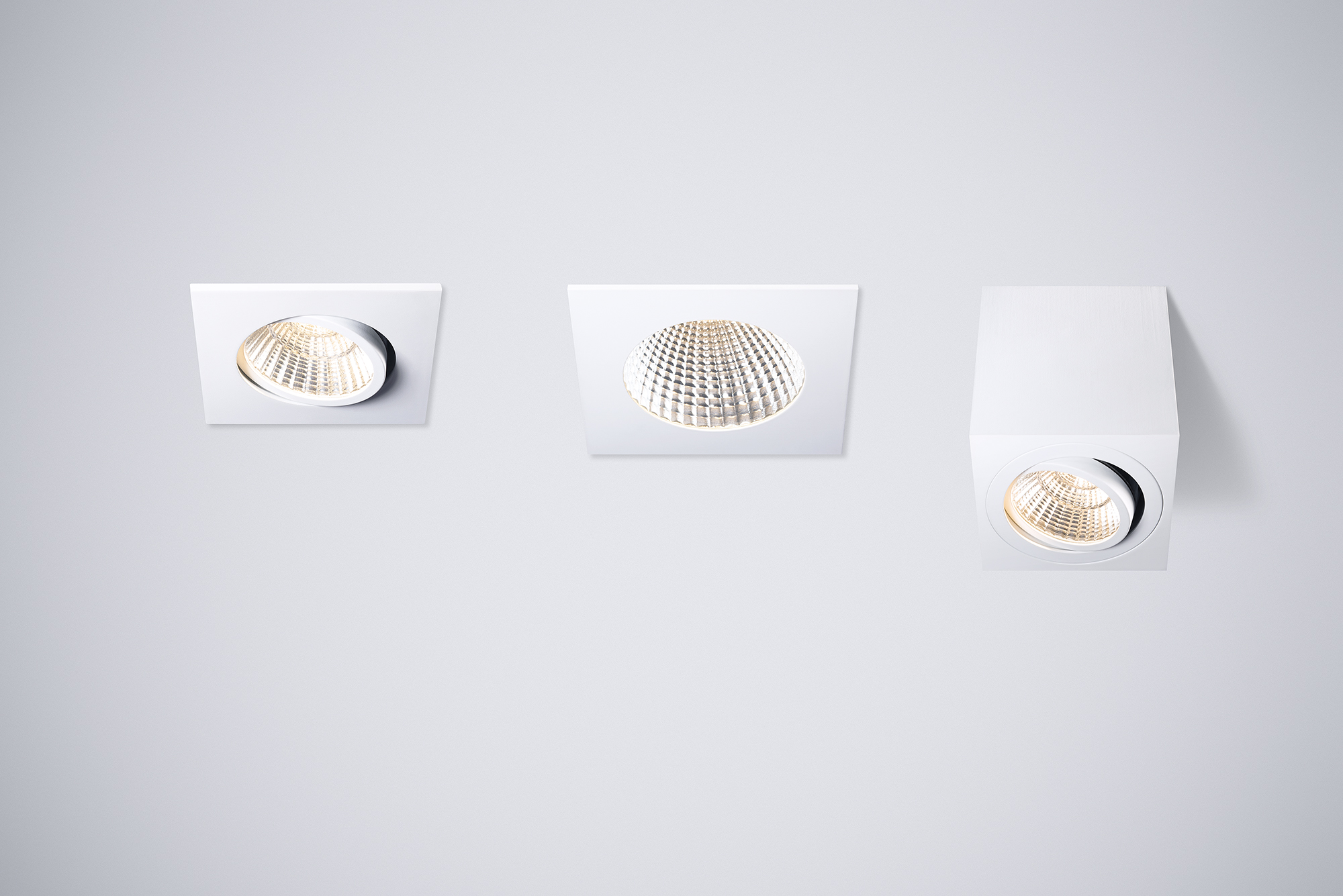 Abb. 1: Die neuen Downlights von Barthelme LED Solutions sind in mattem Signalweiss und in verschiedenen Formen und Designs erhältlich.