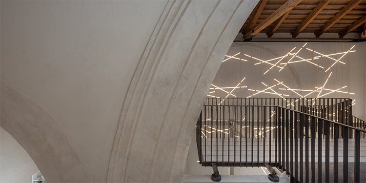 LED light lines from Barthelme in sacred building